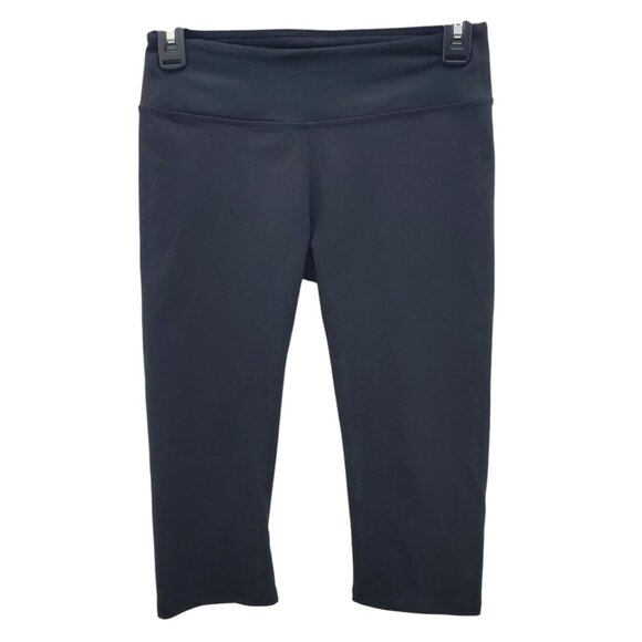 Fabletics Define Mid-Rise Powerhold Crop Women's Black Athletic Leggings Size XS - Picture 1 of 5